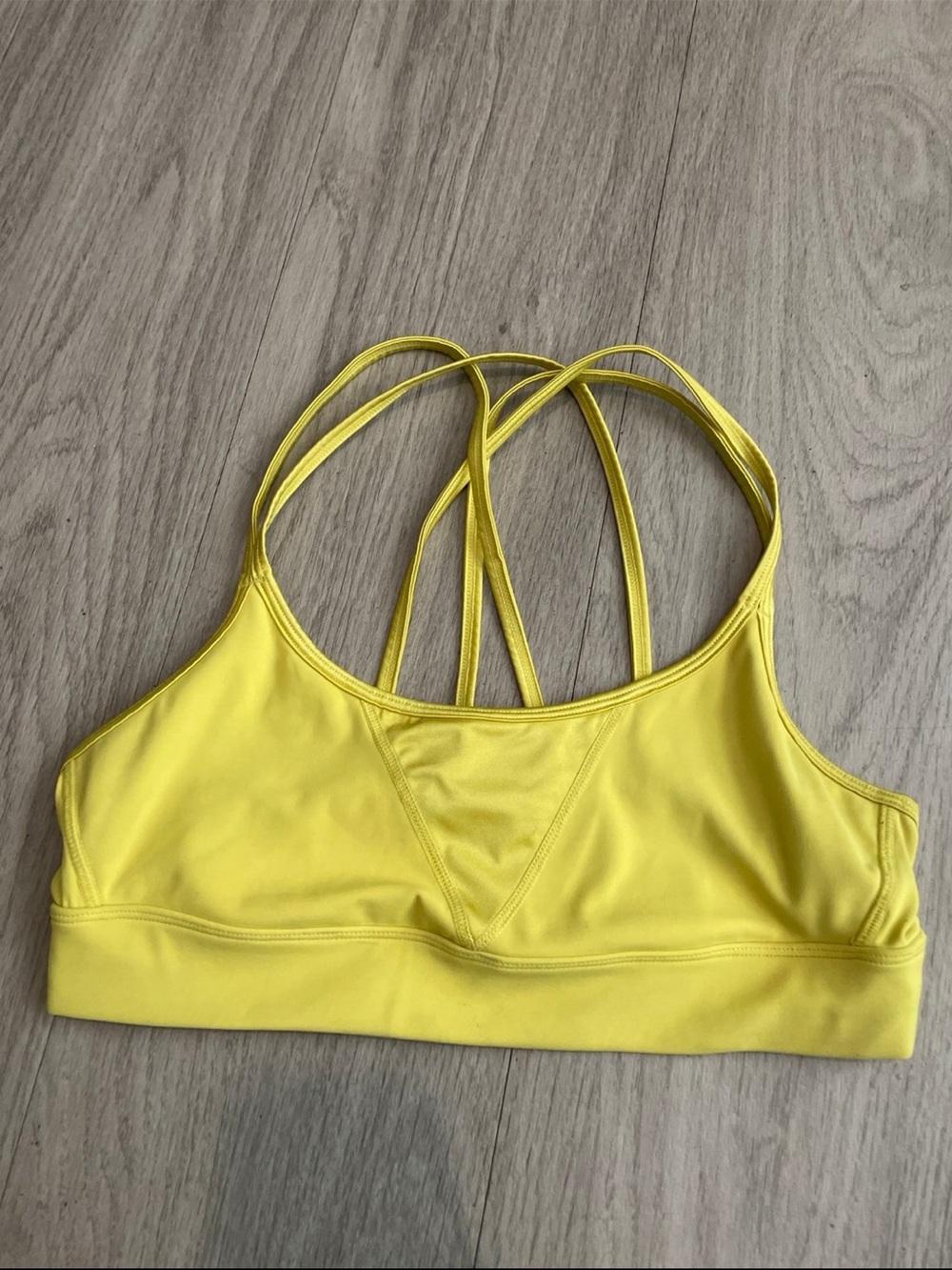 Alala Bright Yellow Strappy Sports Bralette